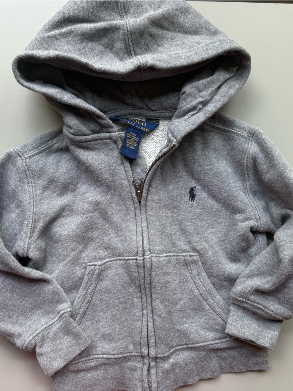 Polo by Ralph Lauren Kids Heather Gray Zip Hooded Sweatshirt